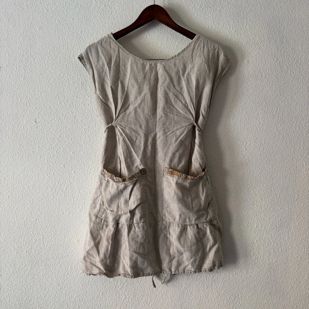 Camp Hollyhock Rustic Whimsical Vintage Linens Mini Dress Tunic Top RARE Small - Picture 9 of 9